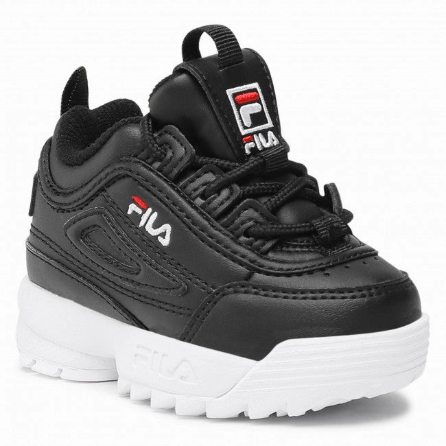 Fila scarpa sneakers da bambino Disruptor Infant 1010826.25Y nero Abrasion Guard Wide Base