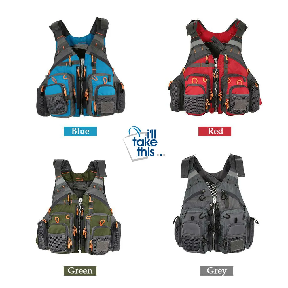 Fishing Vest and/or Life Jacket Ideal for ROCK, Boat or Rapids Fishing with Flotation inbuilt