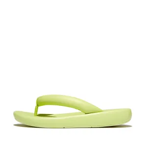 Fitflop IQushion D-Luxe x Roksanda Padded leather Flip Flops Lime