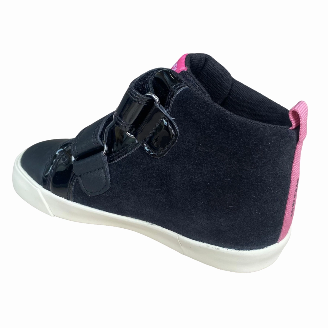 Geox scarpa sneakers con strappo da bambina Kilwi Minnie B46D5B 022HH C9289 nero-rosa sports - brand shoes