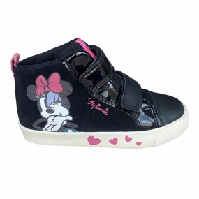 Geox scarpa sneakers con strappo da bambina Kilwi Minnie B46D5B 022HH C9289 nero-rosa Adaptable to different foot shapes