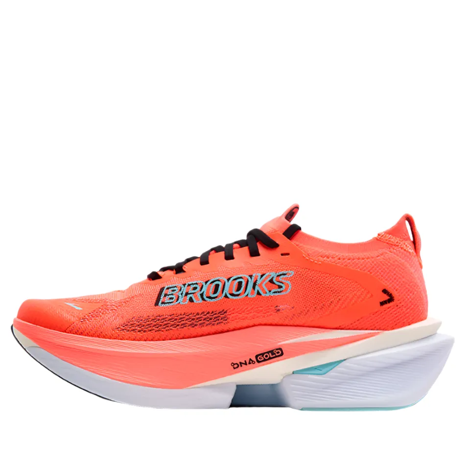 evening running shoes Motion Control Frame Brooks Men's Hyperion Max 3 Running Shoes in Fiery Coral/Black/Atomizer AW25