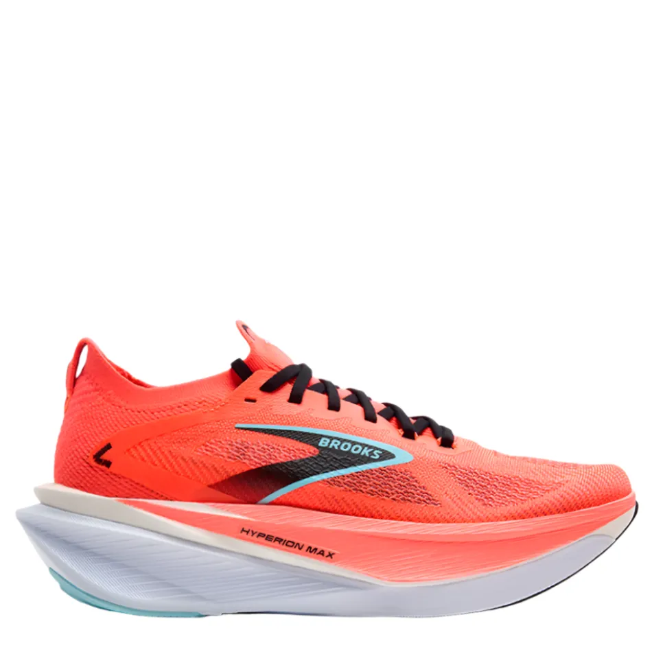 Brooks Men's Hyperion Max 3 Running Shoes in Fiery Coral/Black/Atomizer AW25 heritage - brand shoes Dry running comfort