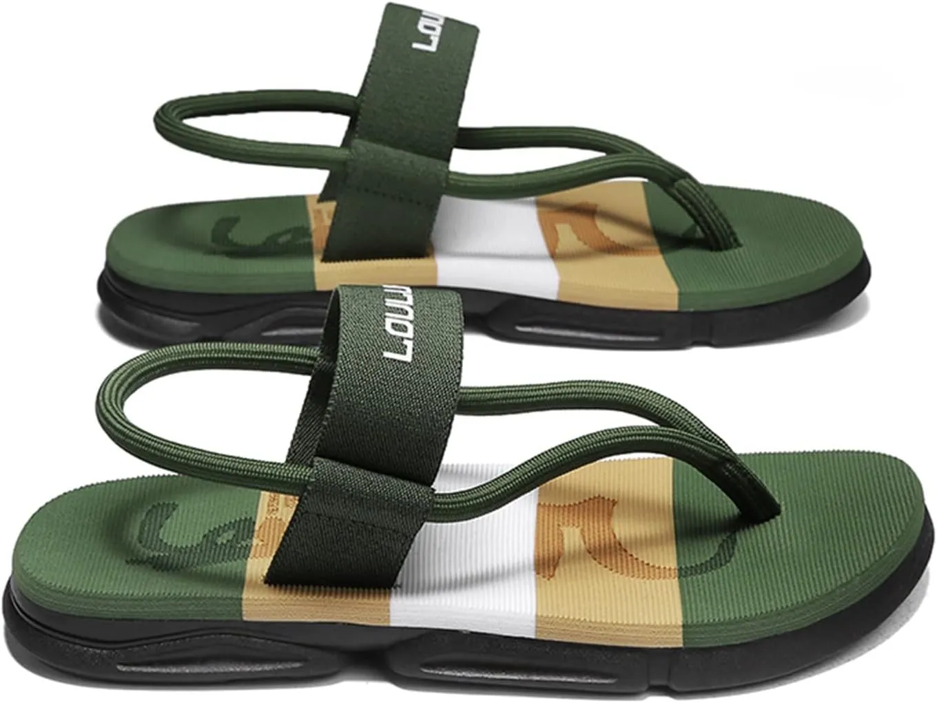 Flip Flops Men Leather Thong Sandals Beach Slippers Men's Flip Flops Non Slip Gym Pool Dorm Water Sandals