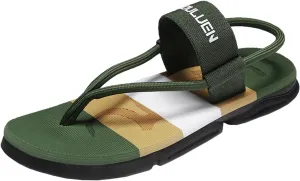 Flip Flops Men Leather Thong Sandals Beach Slippers Men's Flip Flops Non Slip Gym Pool Dorm Water Sandals