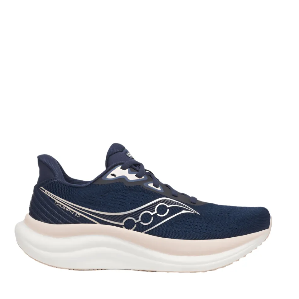 Flex Daily Saucony Women's Triumph 23 Running Shoes in Navy/Cameo AW25