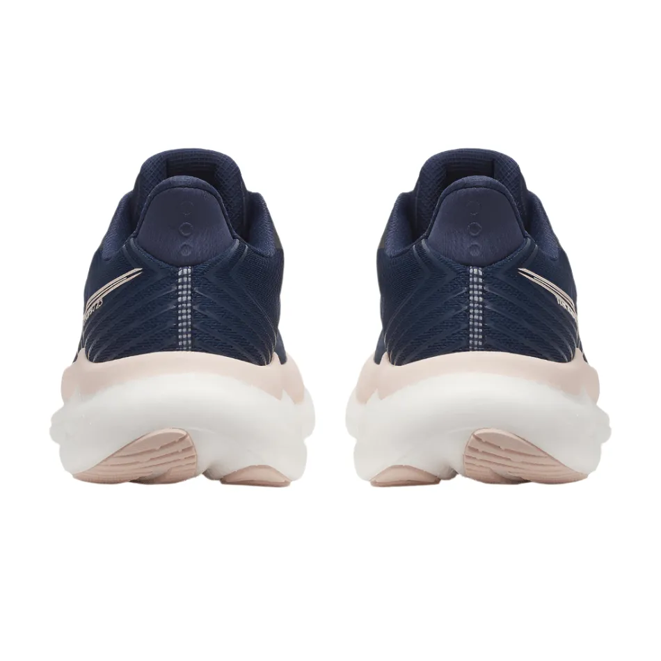 Saucony Women's Triumph 23 Running Shoes in Navy/Cameo AW25 Ventilation Perforation Systems Ankle Support Structure