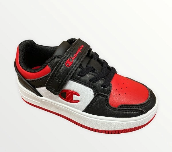 Champion scarpa sneakers da bambino Rebound 2.0 S32259-CHA-KK002 nero bianco rosso Non Marking Soles