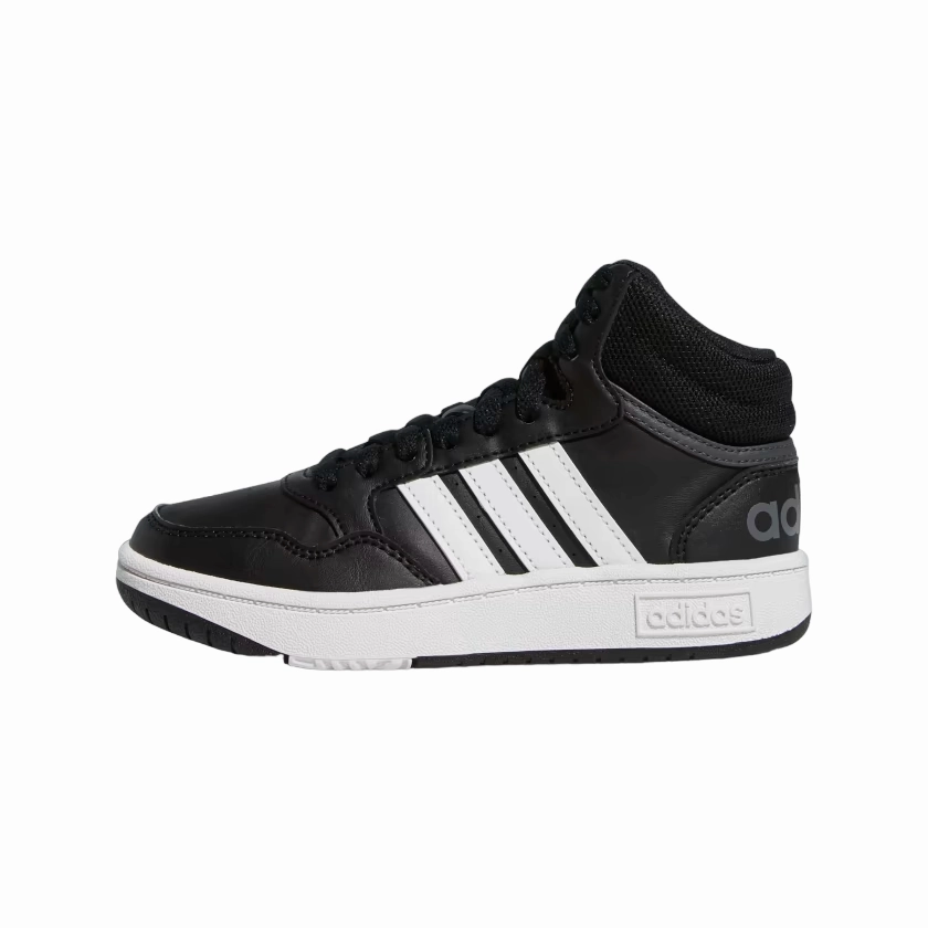 Adidas scarpa sneakers da ragazzi Hoops Mid 3.0 GW0402 nero-bianco Cloudy Weather Running Training