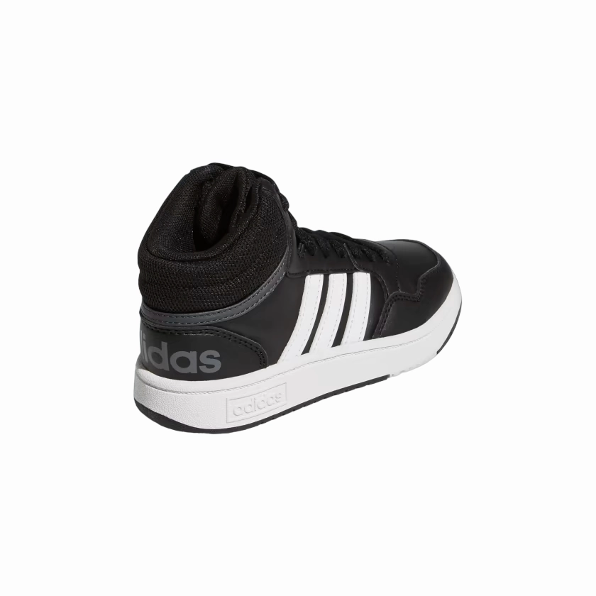 bold - patterns shoes Adidas scarpa sneakers da ragazzi Hoops Mid 3.0 GW0402 nero-bianco