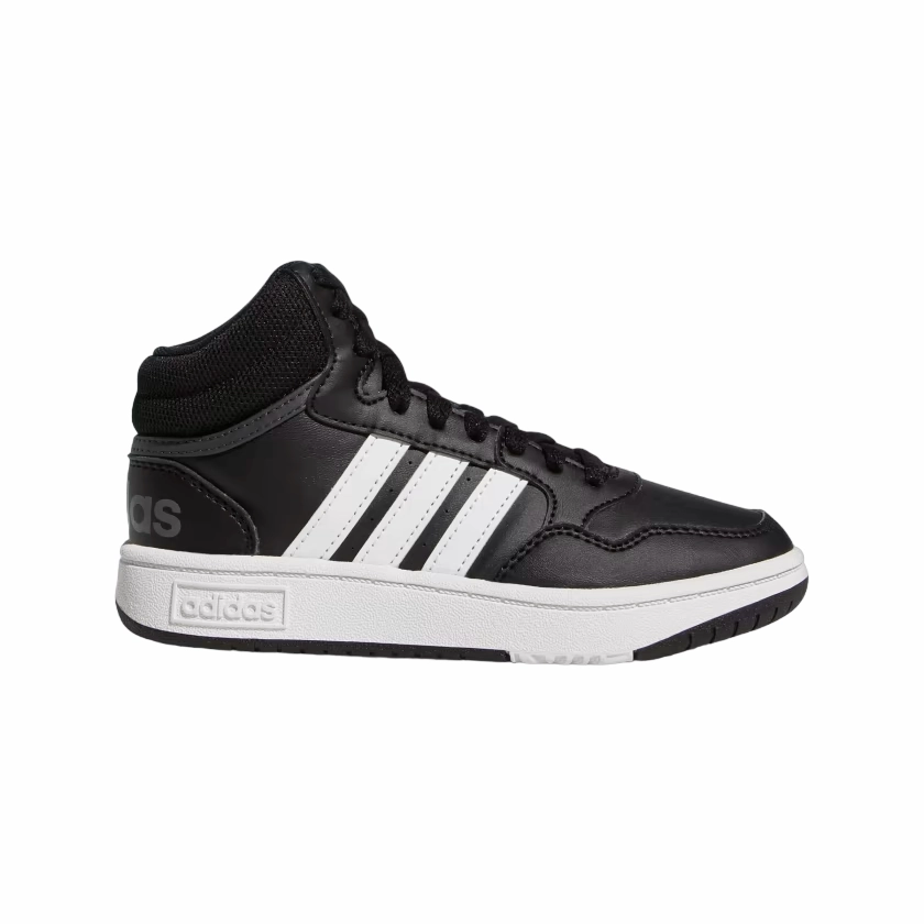 Adidas scarpa sneakers da ragazzi Hoops Mid 3.0 GW0402 nero-bianco responsive - sole shoes Comfort arch support
