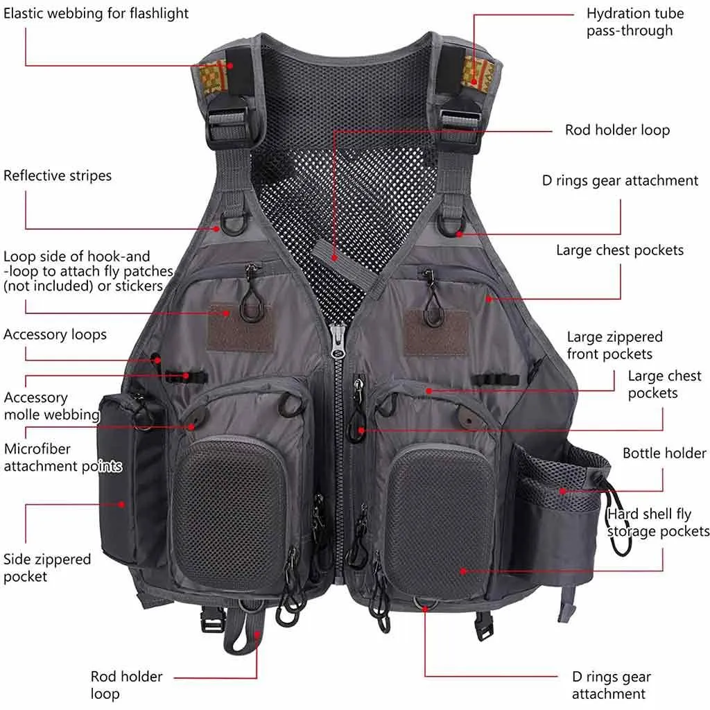 FV05 Fishing Vest for Men Women
