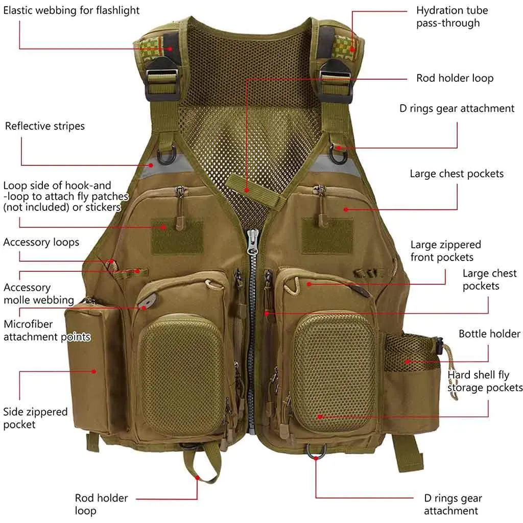 FV05 Fishing Vest for Men Women