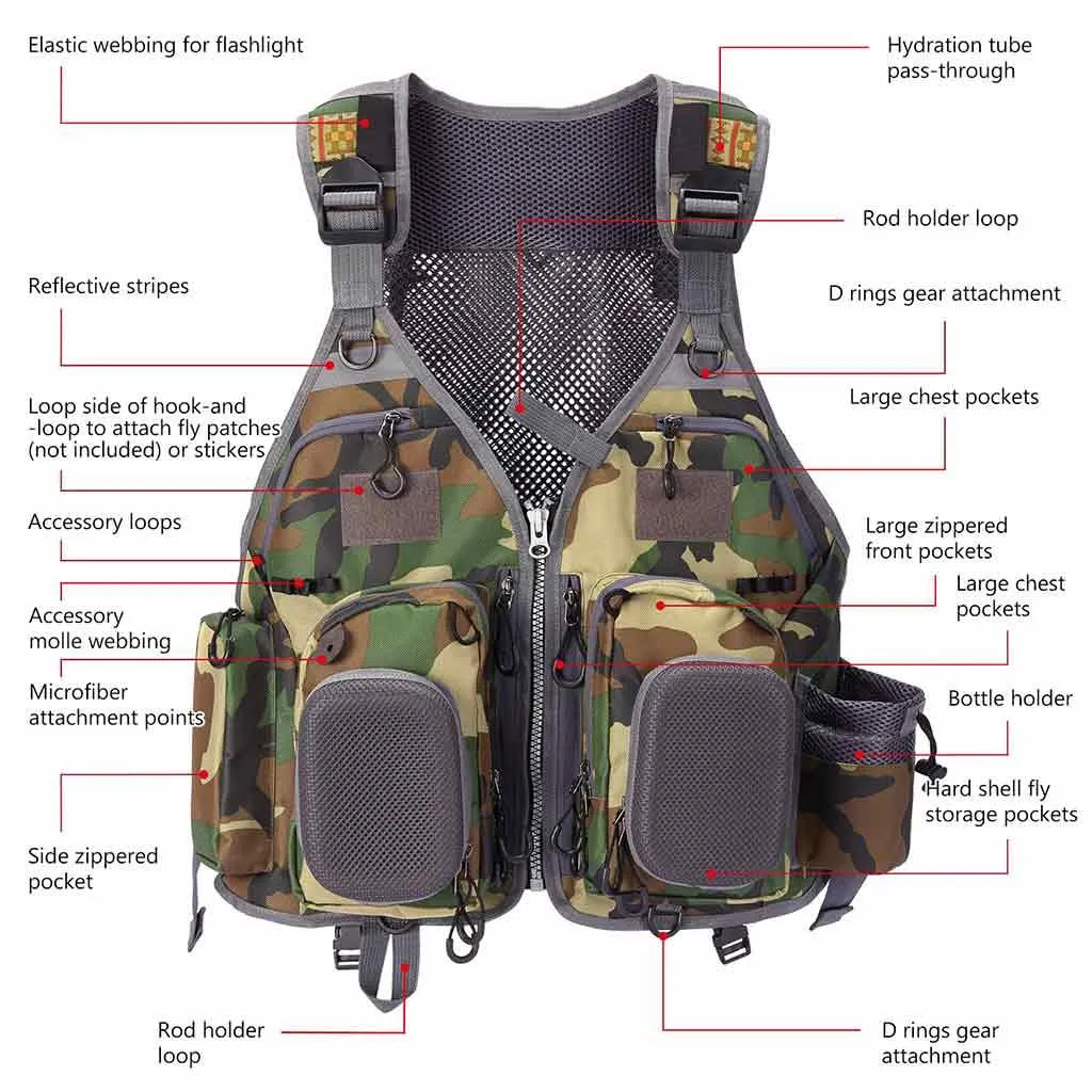 FV05 Fishing Vest for Men Women