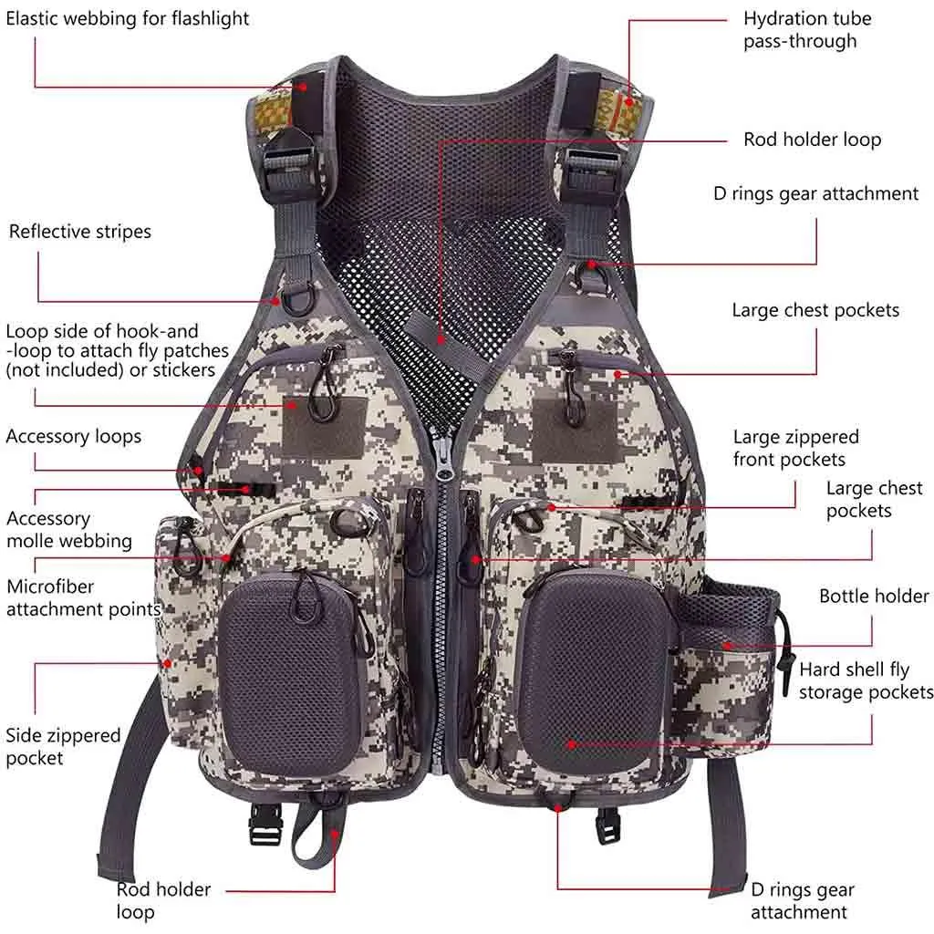 FV05 Fishing Vest for Men Women