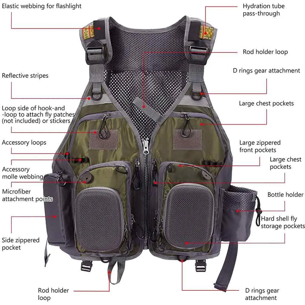 FV05 Fishing Vest for Men Women