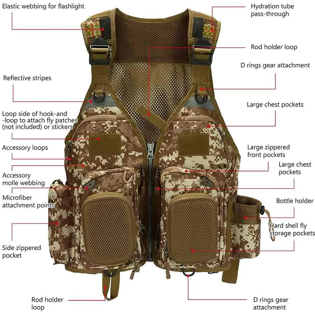 FV05 Fishing Vest for Men Women
