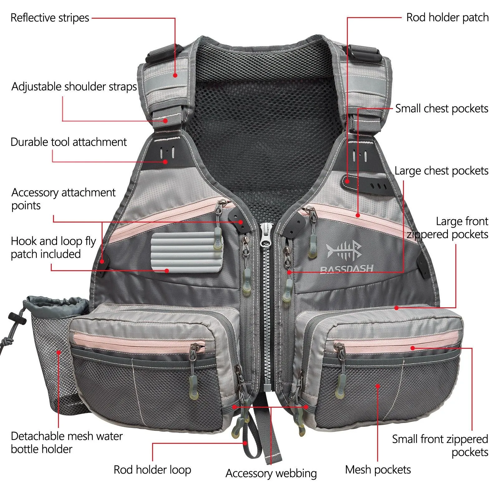 FV07 Fishing Vest for Men Women