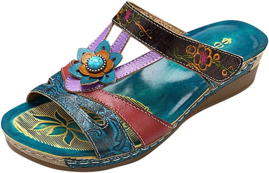 Gibobby Sandals for Women Wide Width,2019 Summer Comfy Platforms Sandals Shoes Beach Travel Shoe Casual Flip Flops Slippers