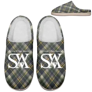 Gift Ideas,Personalized SVA Plaid Indoor Slippers, Custom Love Pets Slippers with image and Name,kitty2020-23020185
