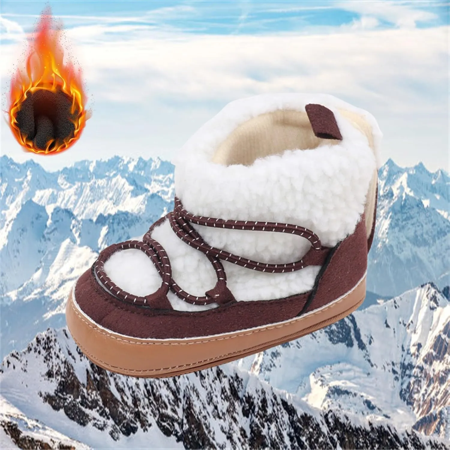 Girls and Boys Snow Fashion Ankle Boots Warm Walking Outdoor Shoes Snow Boots For Kids Kids Winter Boots