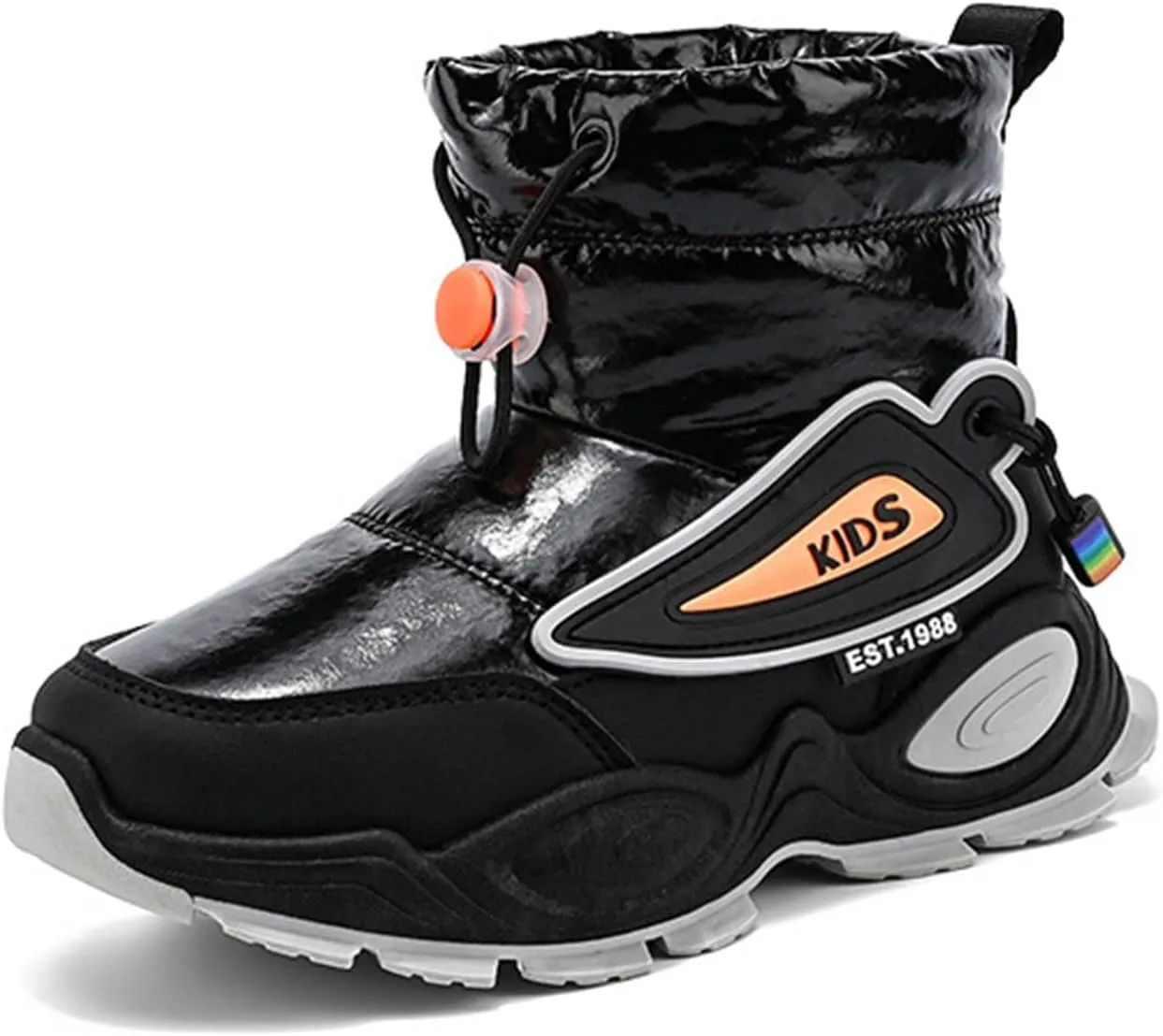 Girls Boys Mid Calf Padded Boots Soft Bottom Anti Slip Winter Water Proof Outdoor Shoes Kids Insulated Snow Girls Suede