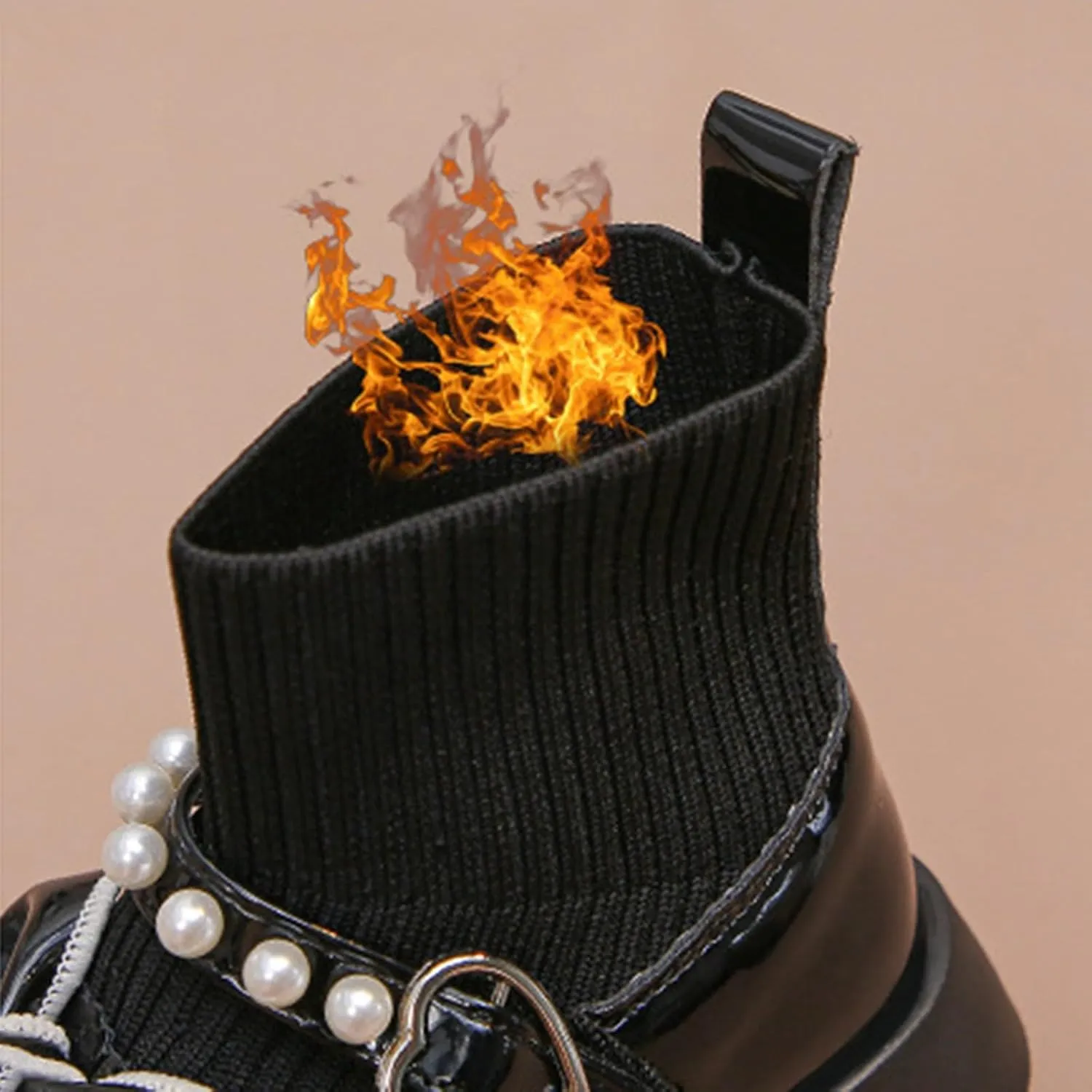 Girls Kids Bow Leather Booties Low Heel Ankle Sole Non Slip Fashion Shoes Outdoor Dress Dance Childrens Boots Zipper