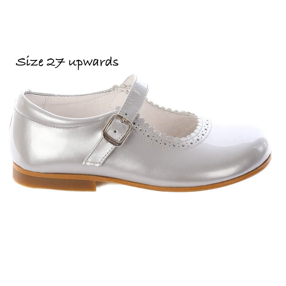 Girls Pearl Silver Mary Jane