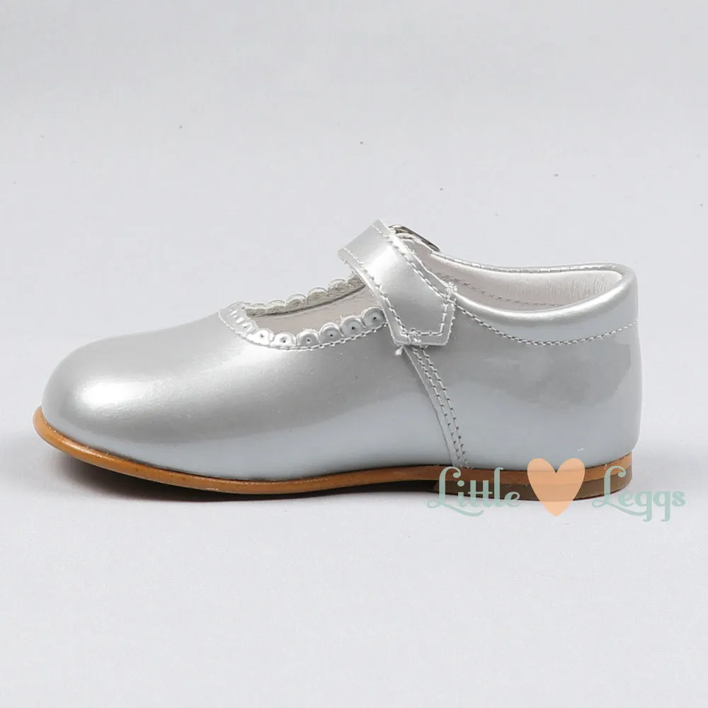 Girls Pearl Silver Mary Jane