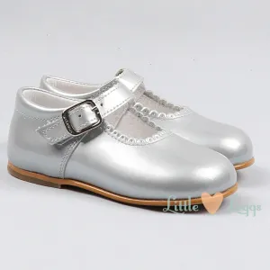 Girls Pearl Silver Mary Jane