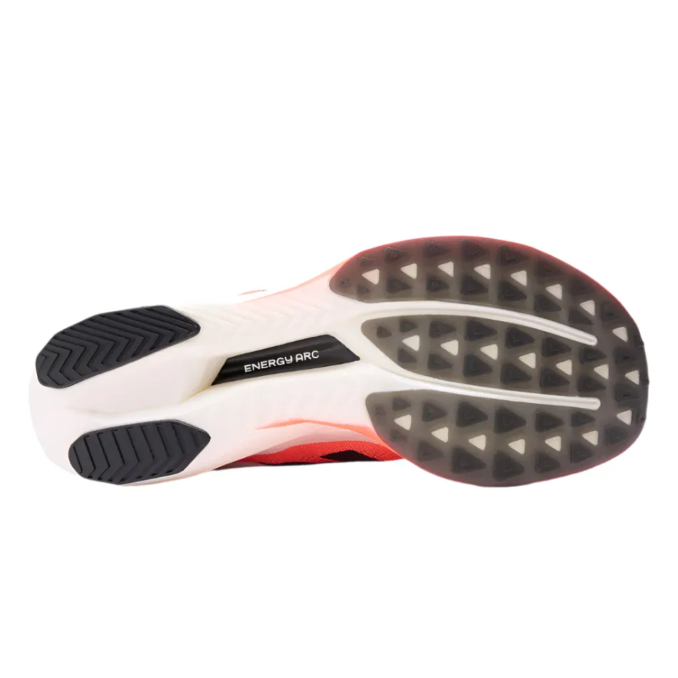 Heel Support New Balance Women's Fuelcell Supercomp Elite V5 Running Shoes in Urgent Red/White/Black AW25