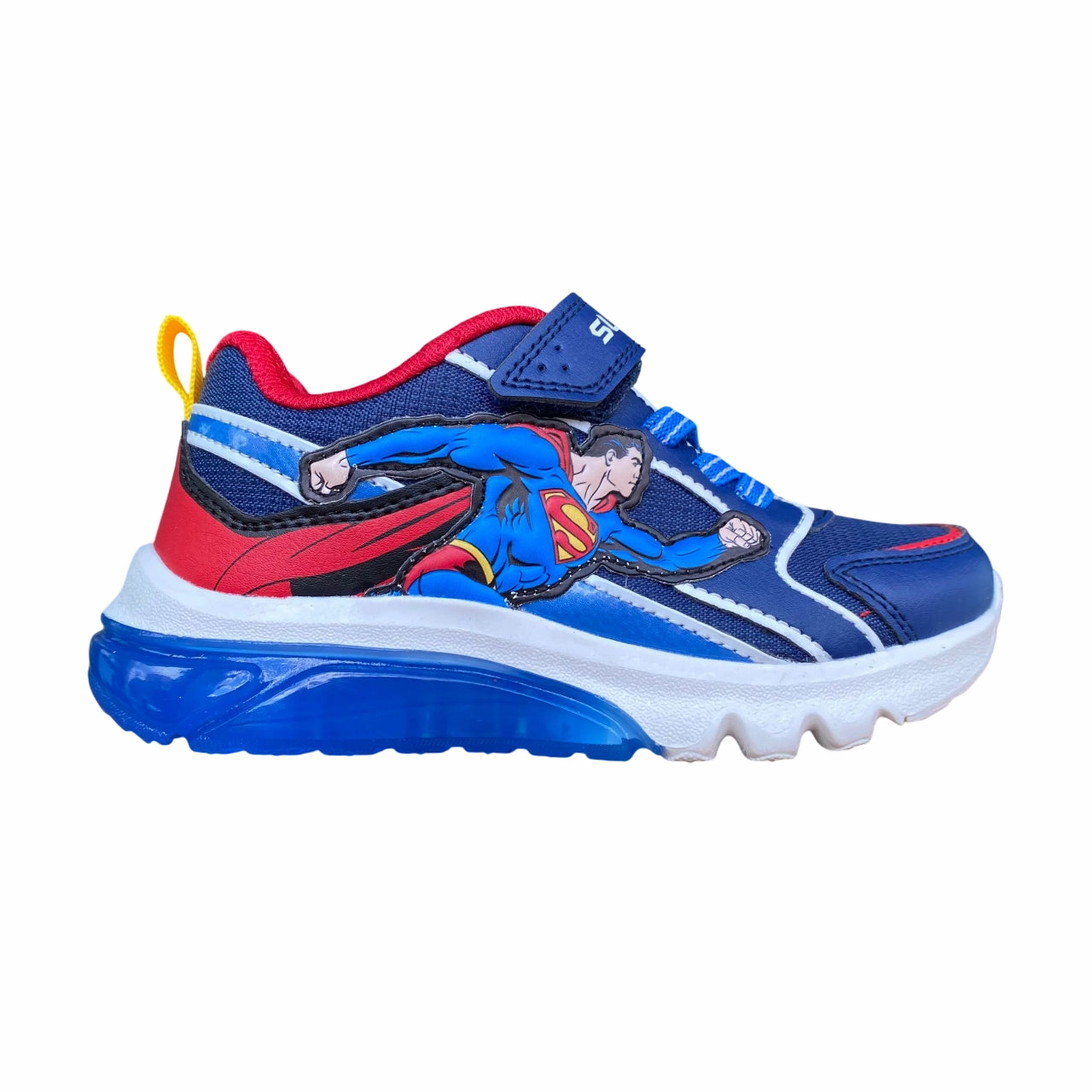 Geox scarpa Junior Ciberdron Superman J56LBD 05411 C0200 Blu-Rosso minimalist shoes