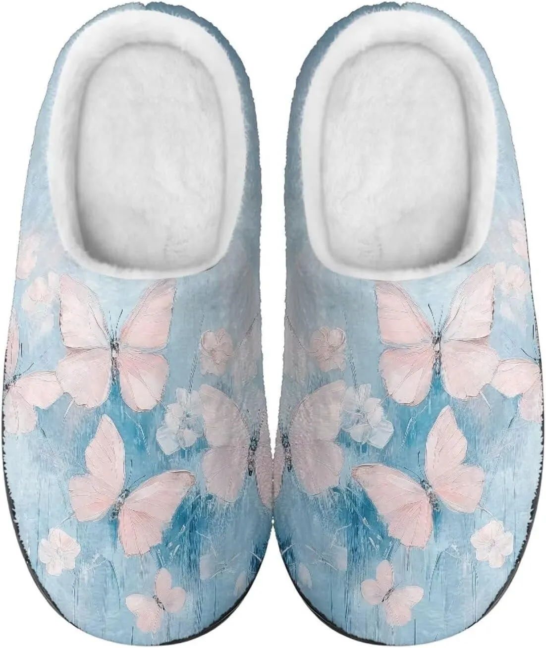 GOSTONG Womens Cotton Slippers Soft Sole Comfort Indoor House Slippers Warm Fuzzy Comfort Winter Non Slip Shoes Black US 3-13
