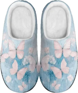 GOSTONG Womens Cotton Slippers Soft Sole Comfort Indoor House Slippers Warm Fuzzy Comfort Winter Non Slip Shoes Black US 3-13
