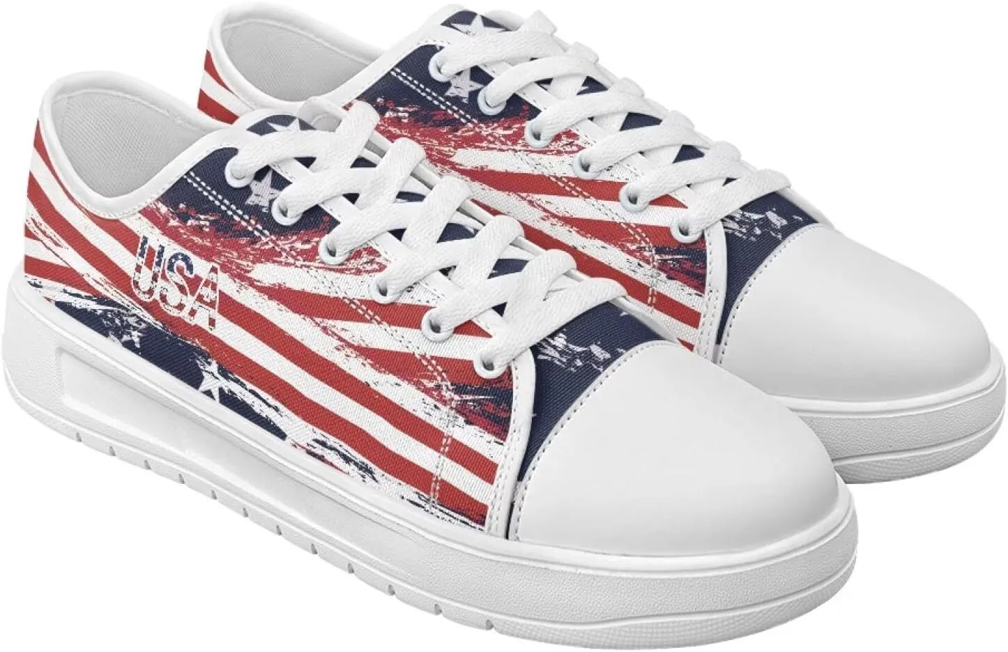 GOSTONG Women's Low Top Canvas Sneaker Lace Up Classic Casual Shoes Lightweight Non Slip for Work Commute White Size 6-13.5