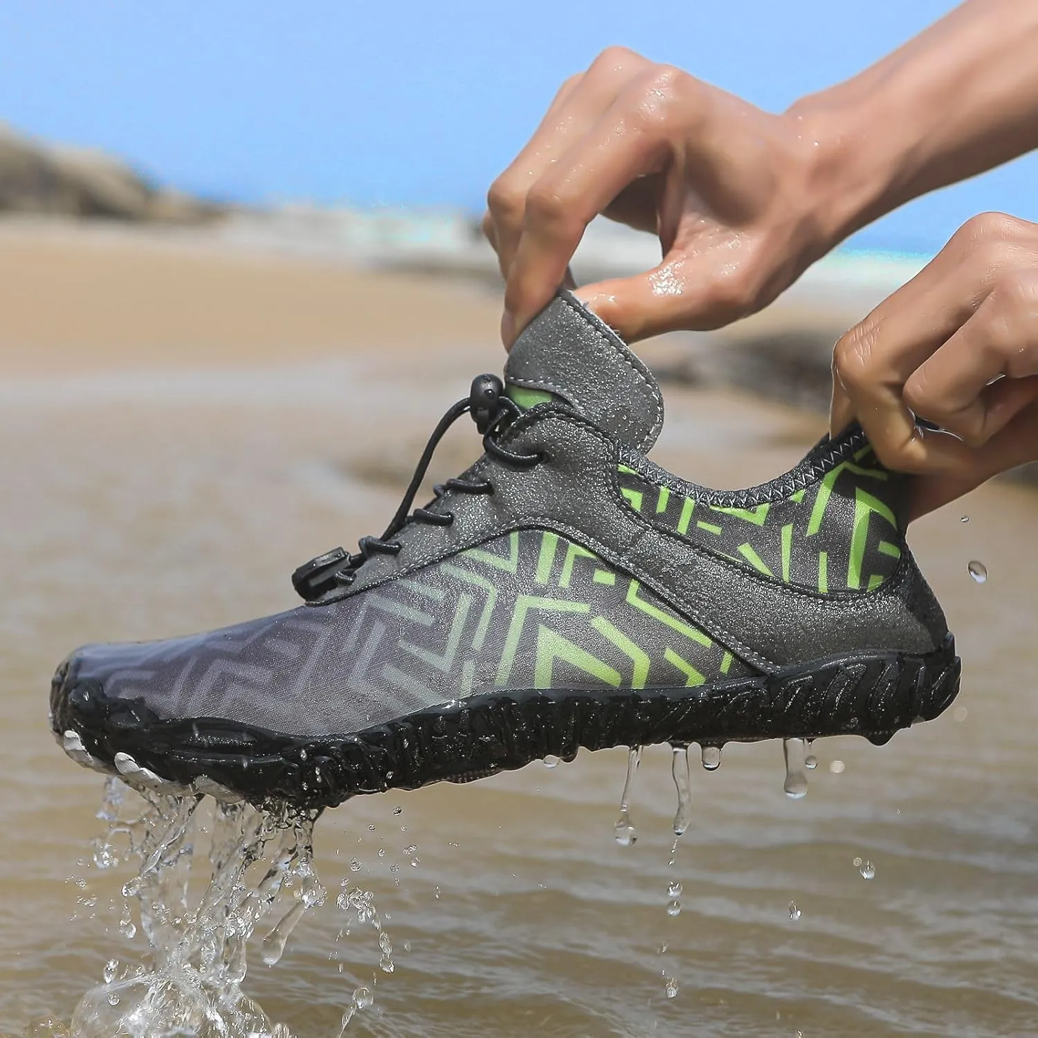 Grounded Footwear Barefoot Shoes Women&Men Neuropathy Hiking Footwear Barefoot Womens Shoes Non-Slip Outdoor Unisex Water Pro Beach Shoe Wide Toe Box Sneakers, Diabetic Shoe, Waterproof, Quick-Dry