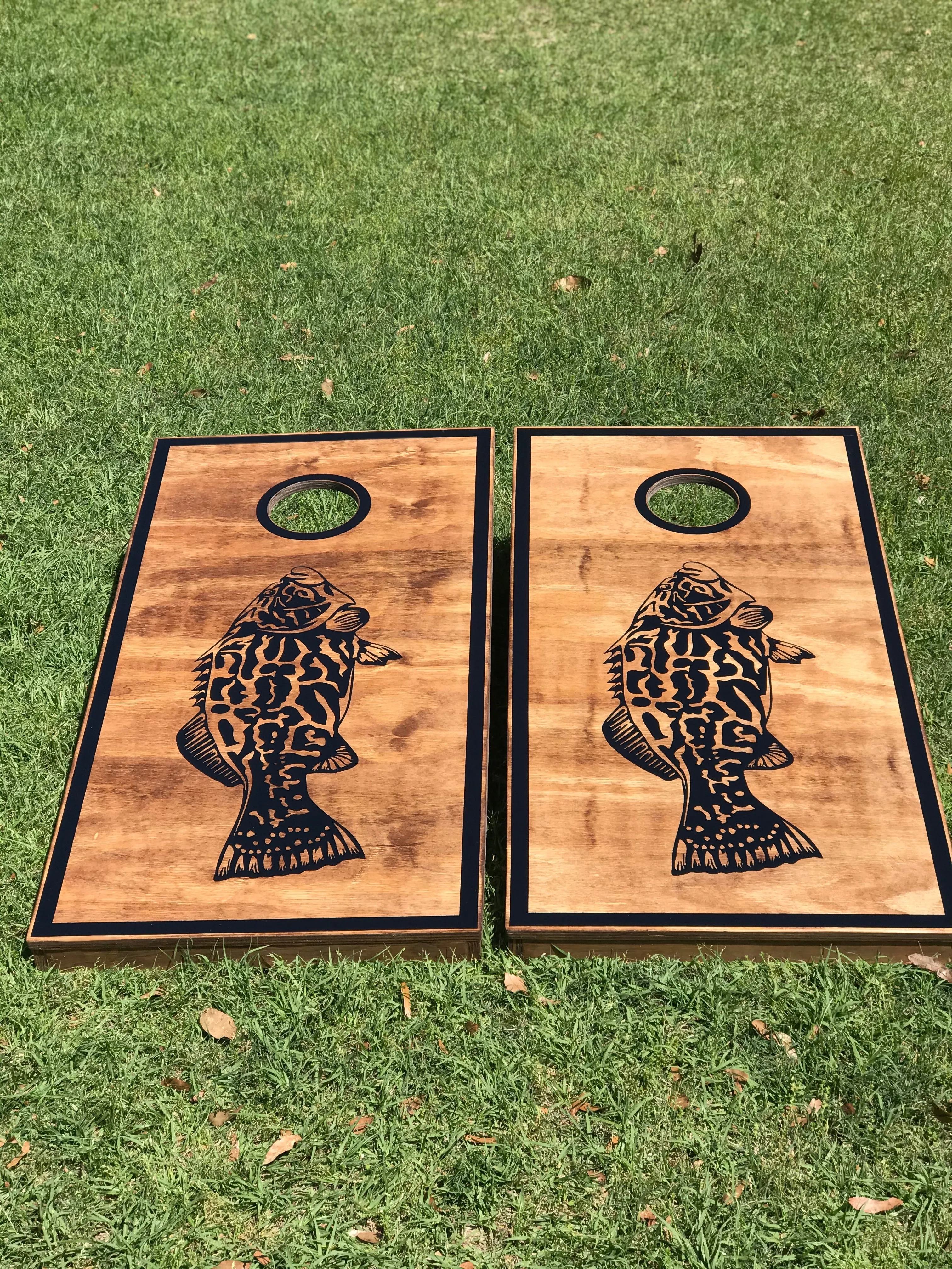 Grouper Cornhole Set With Bean Bags