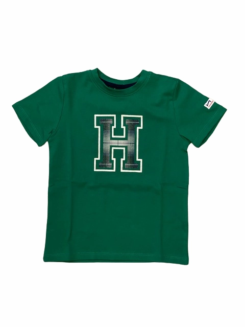 Hangar93 T-shirt manica corta da bambino girocollo Z2660B VER03 verde Textured Surface Comfortable Design