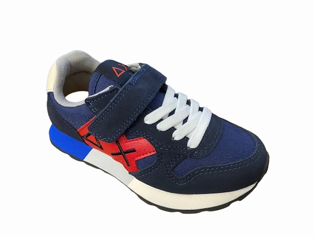 Sun68 sneakers da ragazzo Jaki Fluo Z42313K 07 navy blue professional runners' shoes