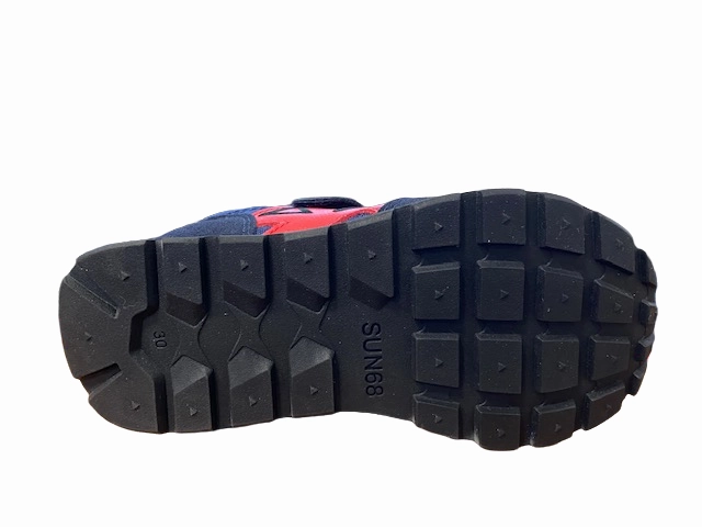 Sun68 sneakers da ragazzo Jaki Fluo Z42313K 07 navy blue toe spacer Short Distance Run