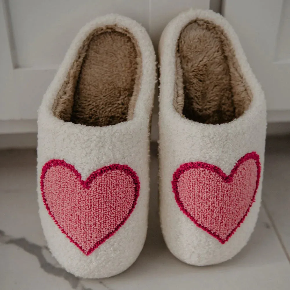 Heart Sherpa Slippers