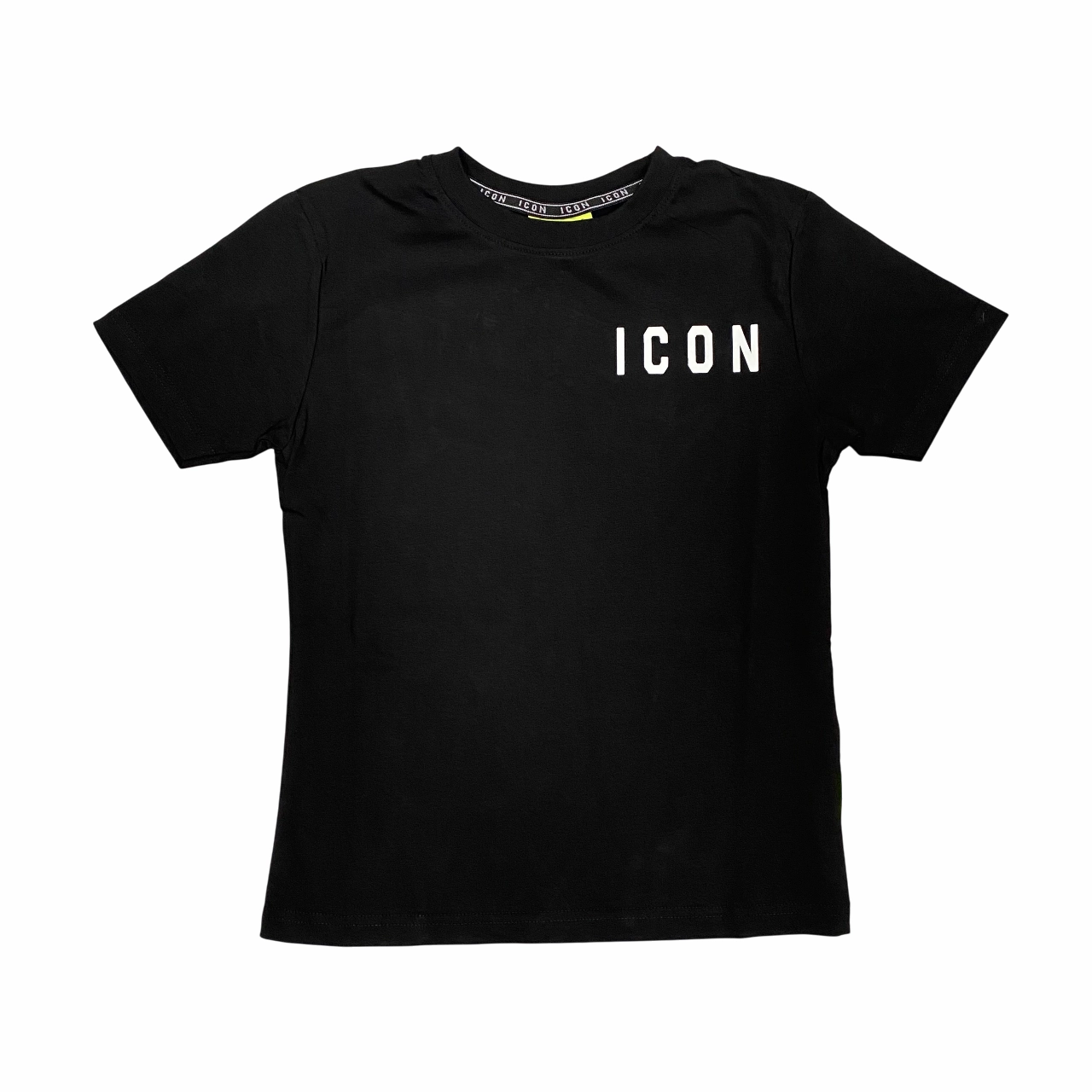 Icon maglietta manica corta junior con logo piccolo IBKS00487 nero Side Vent Design Stylish Layering