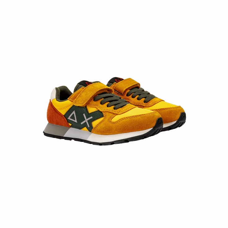 Sun68 scarpa sneakers da ragazzo con laccio elastico e velcro Jaki Solid Z43313K 23 giallo multi - color running gear Injury prevention