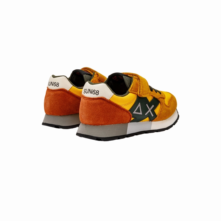 TPE Stabilizer Sun68 scarpa sneakers da ragazzo con laccio elastico e velcro Jaki Solid Z43313K 23 giallo