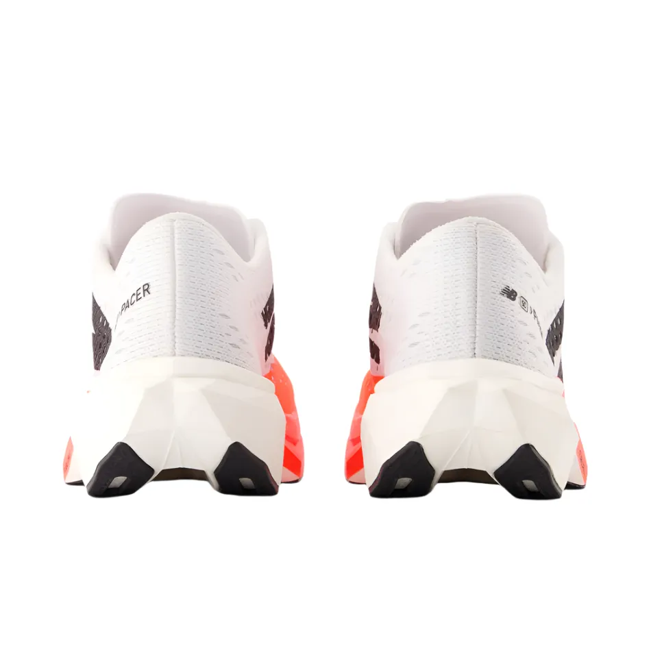 New Balance Women's Fuelcell Supercomp Pacer V2 Running Shoes in Urgent Red/White/Silver Metallic AW25 Clean Fit