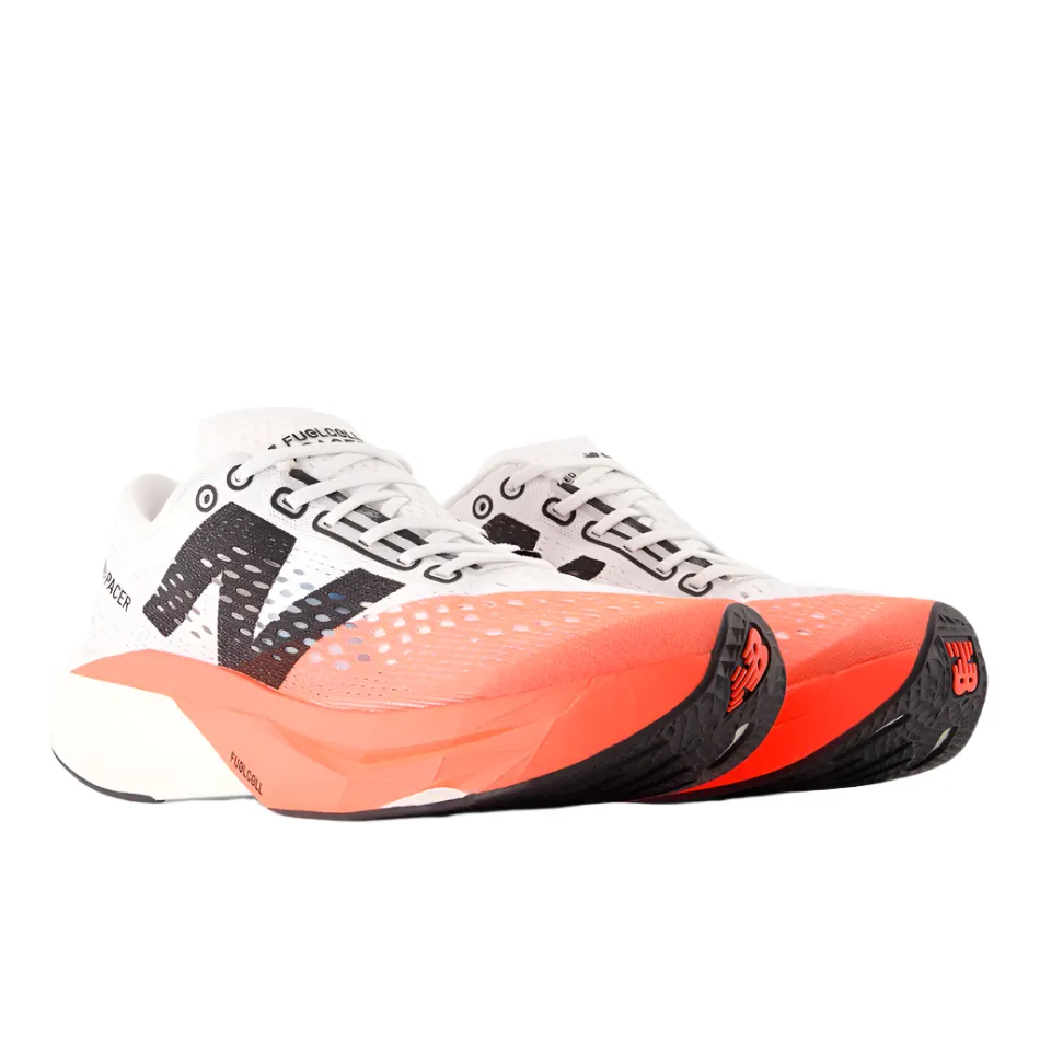 New Balance Women's Fuelcell Supercomp Pacer V2 Running Shoes in Urgent Red/White/Silver Metallic AW25 Vibe Street All-weather breathability