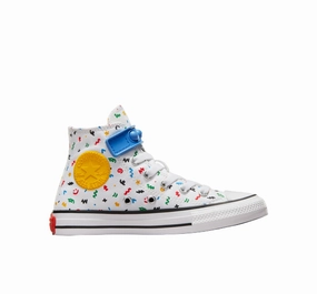 Foam Padded Collar wide widths Converse scarpa sneakers da bambini in tela Chuck Taylor All Star Easy On Doodles A06316C bianco