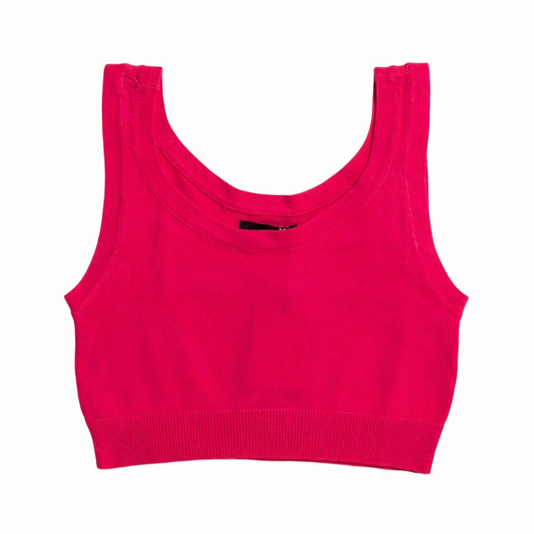XT Studio canotta top da donna in cotone. Colore fucsia Sweat Wicking Ribbing Non Chafing Design