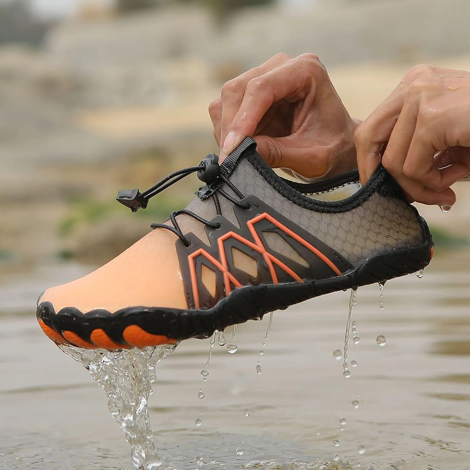 Hiking Footwear Barefoot Womens Shoes Women Men Healthy Non-Slip Unisex Grounded Footwear for Women with Neuropathy Walking Diabetic Shoes Wide Toe Box Sneakers Hike Water Shoe Quick-Dry Waterproof