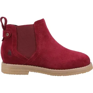 Hush Puppies Girls Maddy Suede Ankle Boots - Red
